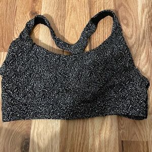 Athleta black print sports bra